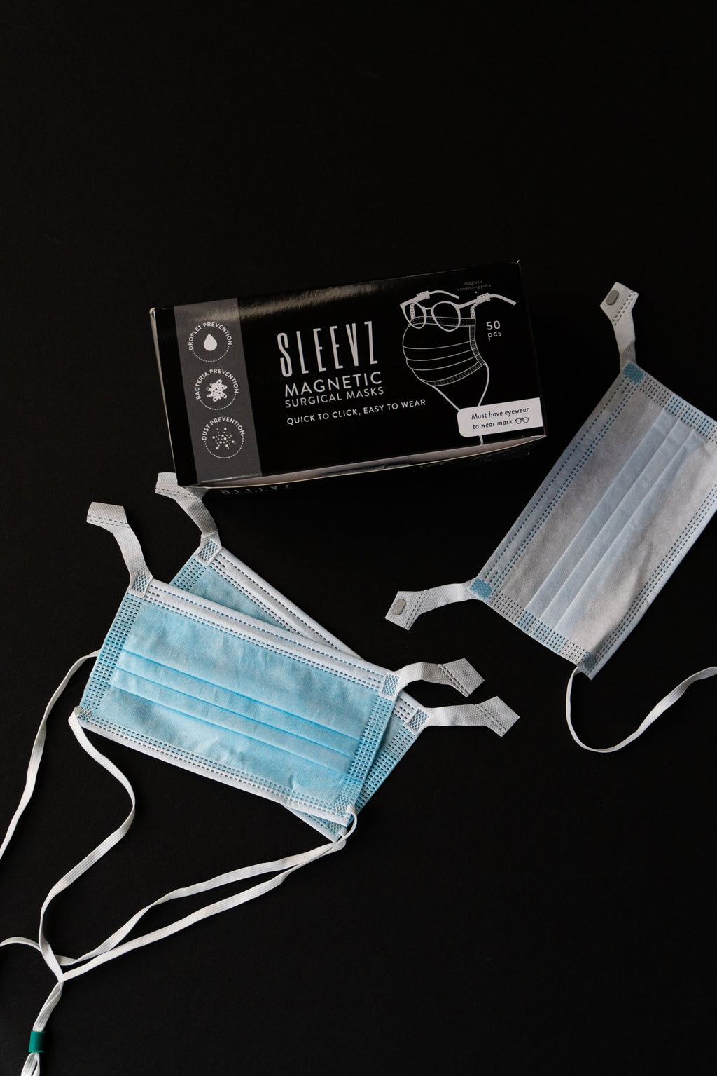 SLEEVZ disposable masks with Quick Connects and box