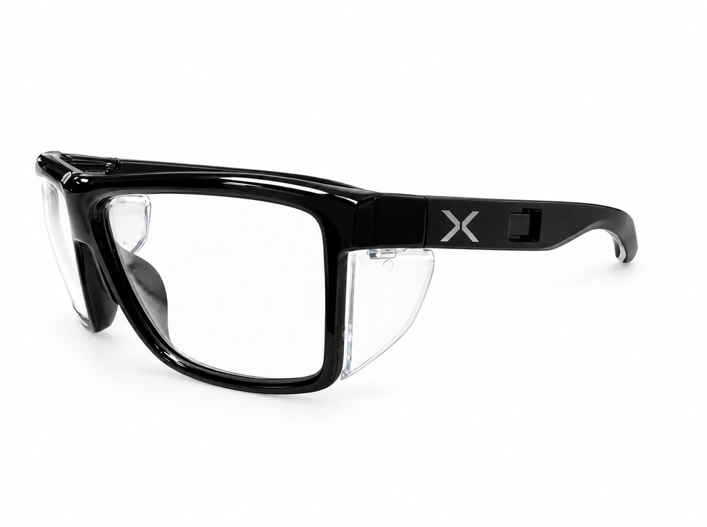 SLEEVZ X Safety Glasses, left angle with side shield