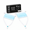 SLEEVZ box of 50 disposable masks with two masks on a white background