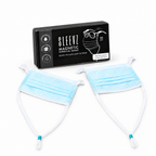SLEEVZ box of 50 disposable masks with two masks on a white background